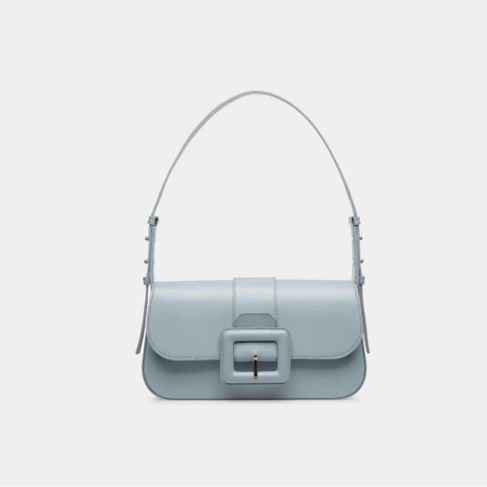 Bally Jadha Leather Shoulder Bag In Light Blue 100% Authentic new